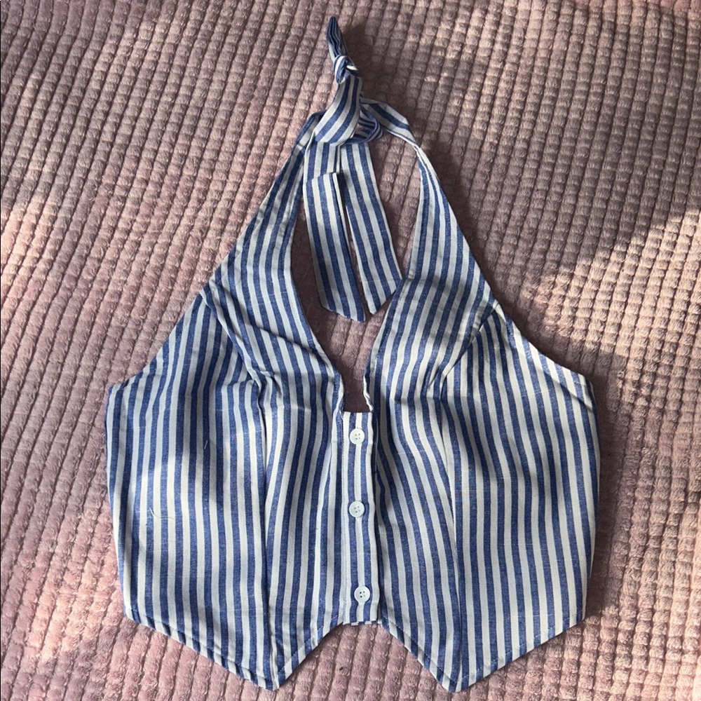 SHEIN Striped Blue and White Garment